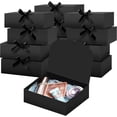 thumbnail image 1 of 12 Pack Black Gift Boxes with Lids,11.97×9.8×3.1 Inch Gift Boxes Bulk,Bridesmaid Proposal Box with Ribbon,Black Kraft Paper Box for Birthday,Wedding,Christmas,Party Favors, 1 of 7