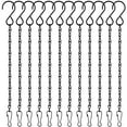 12 Pack Black Hanging Chains, Hanging Basket Chains, Garden Plant