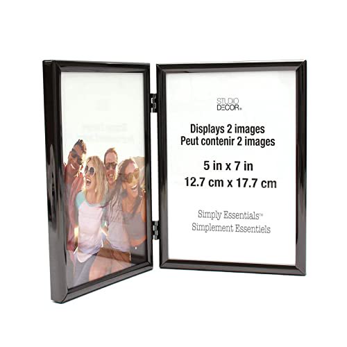 Studio Decor Black Hinged Metal Frame, 5" x 7", Simply Essentials, 12 Pack