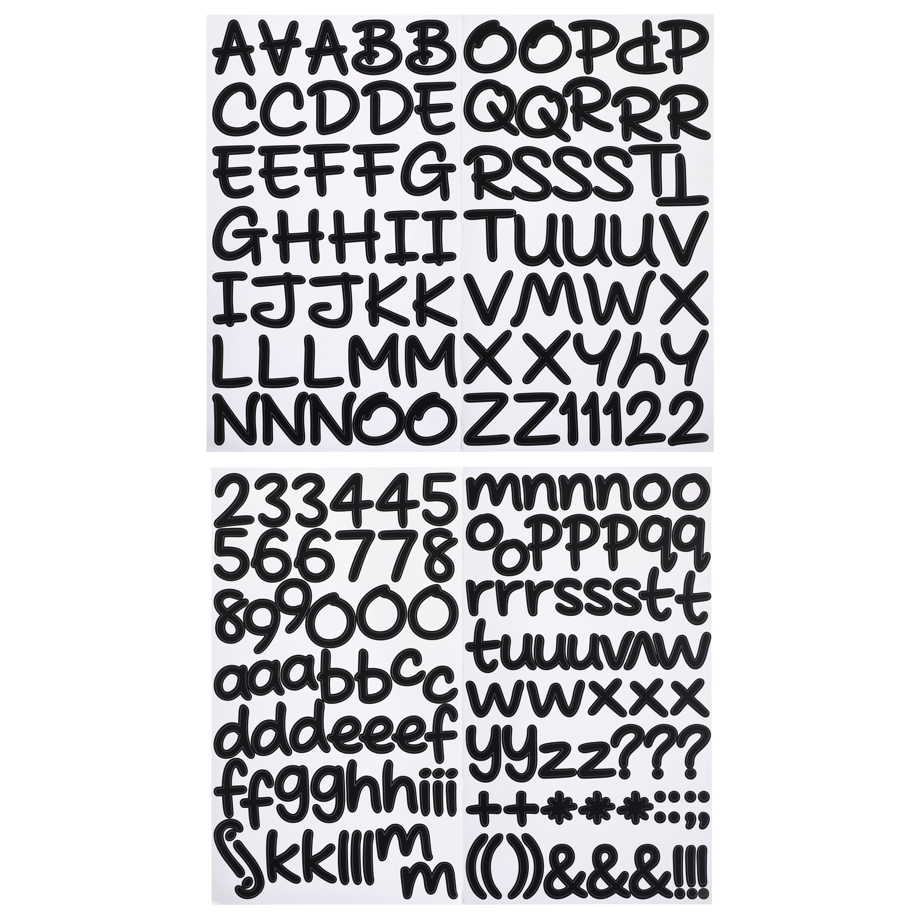 Recollections Black Licorice Handwriting Alphabet Stickers , 12 Pack ...