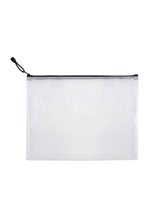 12 Pack Black Mesh Zipper Bags Multipurpose Storage For Documents Travel School Games Puzzles Cosmetics & Accessories