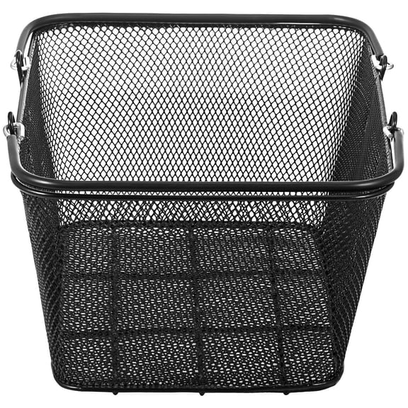 12-Pack Black Metal Shopping Baskets with Handles, Portable Wire Mesh Baskets for Grocery Stores, Retail&Supermarket Use