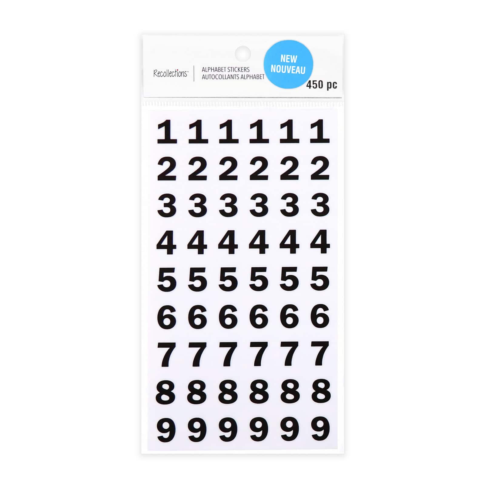 Recollections Black Number Stickers, 12 Pack