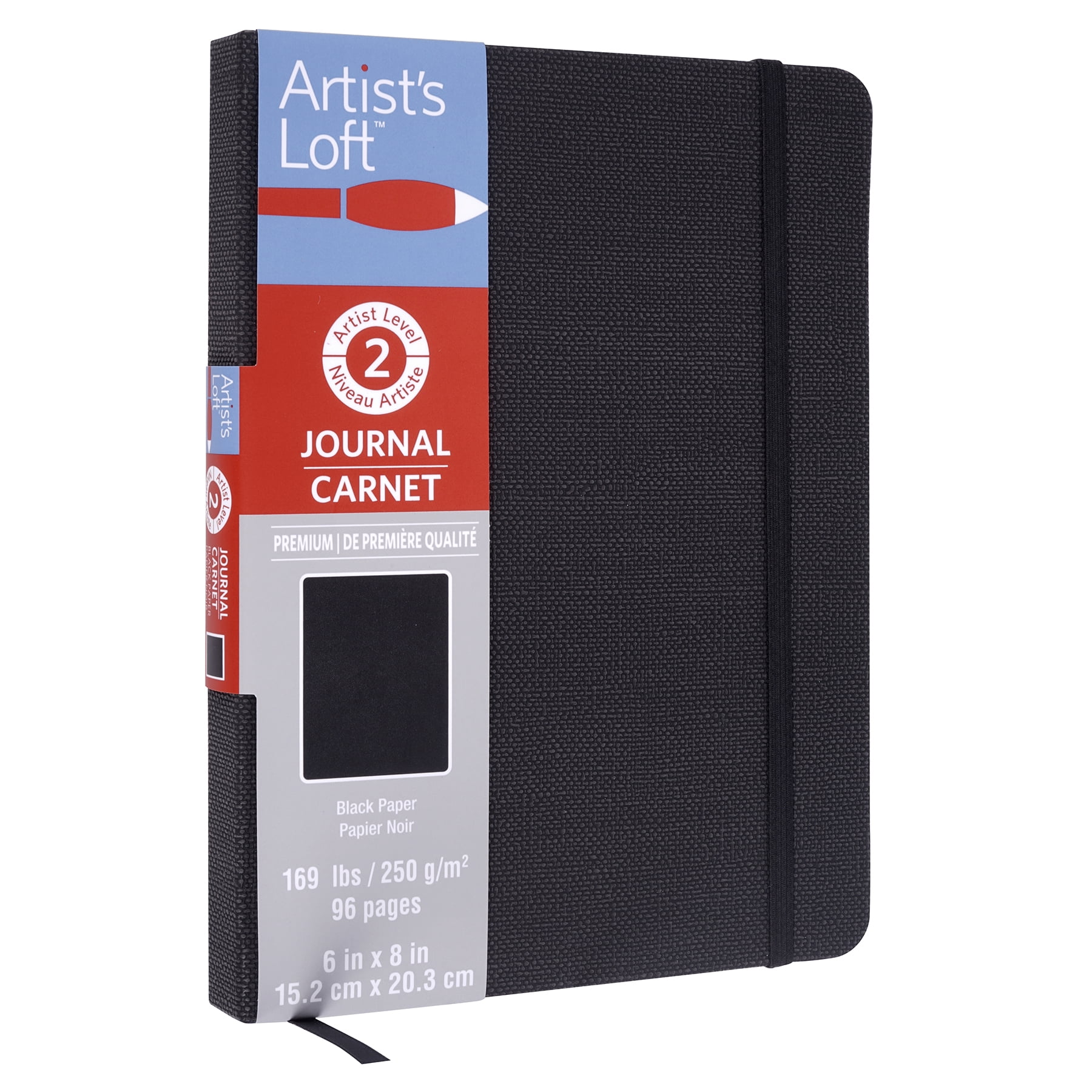 Artist's Loft Black Page Premium Hardcover Journal, 6" x 8", 12 Pack