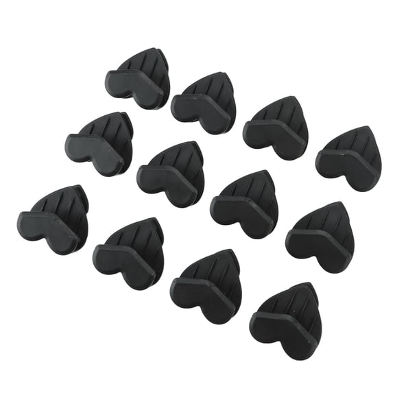 12-Pack Black Plastic Hanger Connector Hooks for Vertical Closet Organization and Space Saving 12pcs black