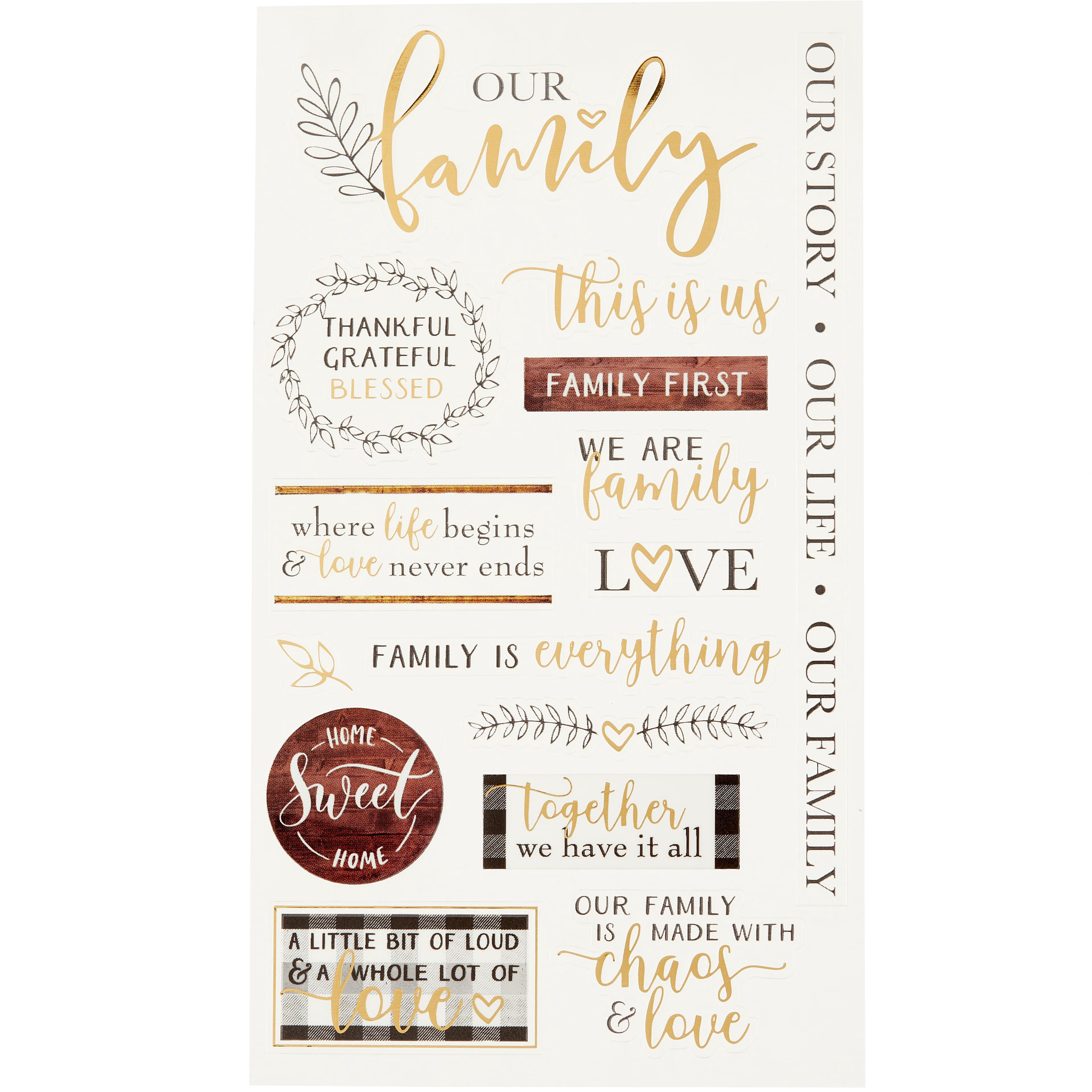 Recollections Blessed Family Stickers, 12 Pack