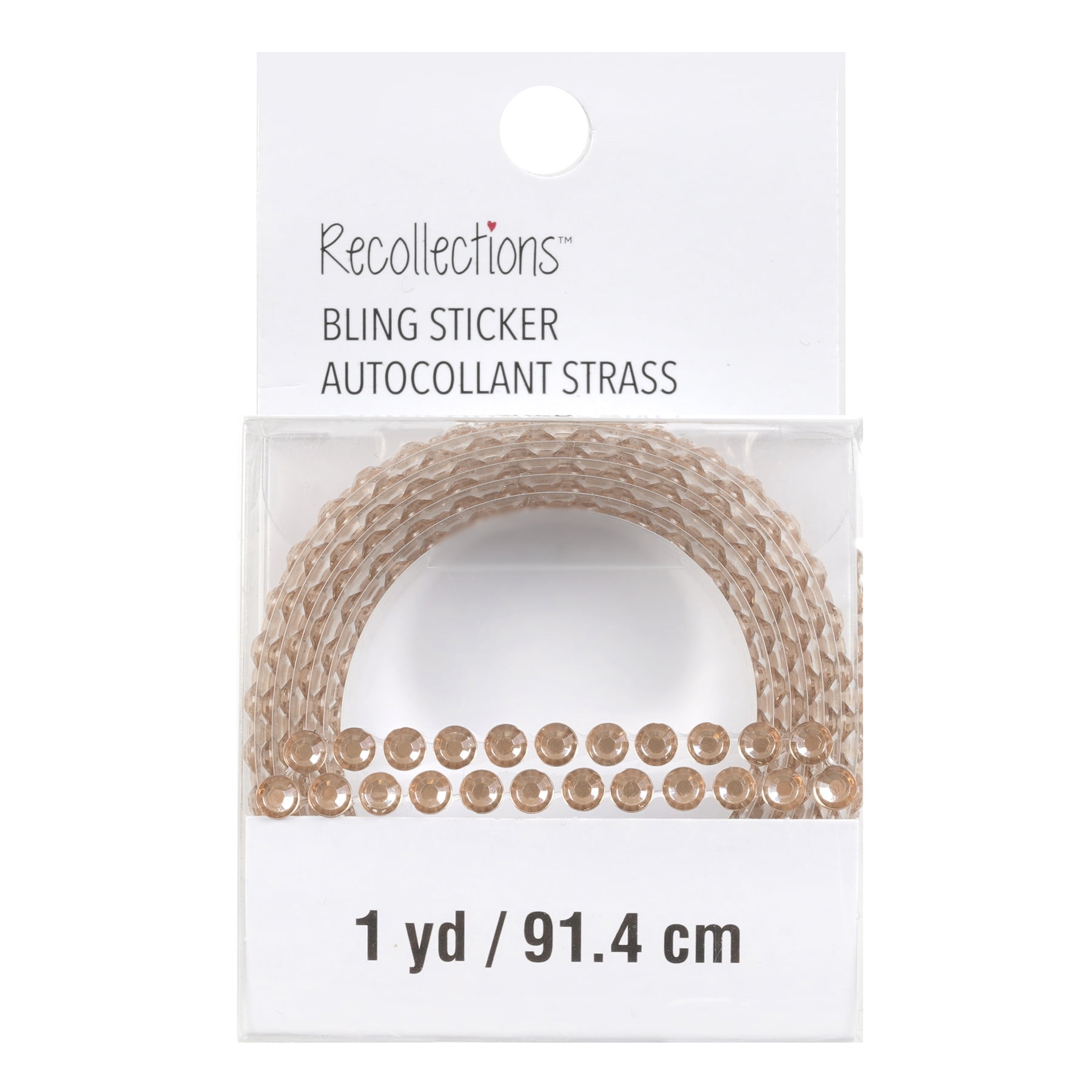 Recollections Bling on a Roll Brown Rhinestone Adhesives, 12 Pack