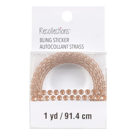 Recollections Bling on a Roll Brown Rhinestone Adhesives, 12 Pack