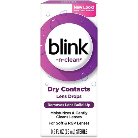 12 Pack - Blink-N-Clean Lens Drops for Any Soft Contact Lens .5 FL OZ