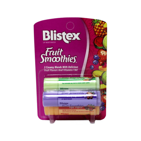 12 Pack Blistex Fruit Smoothies, .1 oz (2.83 g) = 36 Sticks