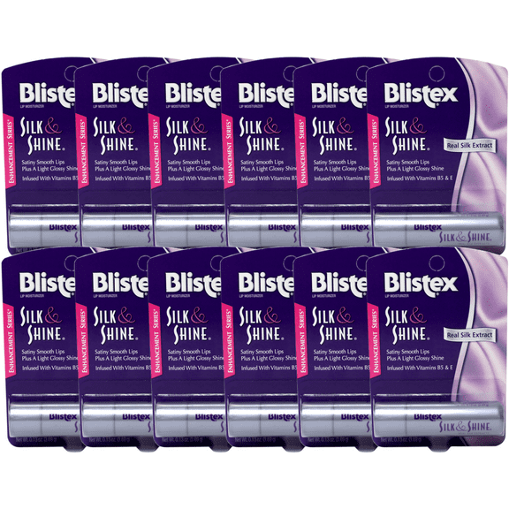12 Pack Blistex Silk & Shine Lip Balm 0.13 Oz Each