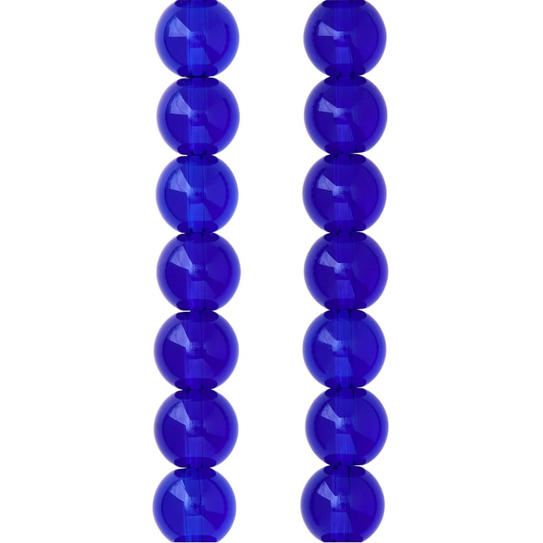 12 Pack: Blue Glass Round Beads, 10mm by Bead Landing, Women's