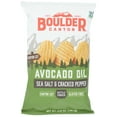 thumbnail image 1 of (12 Pack)Boulder Canyon Avocado Oil Canyon Cut Potato Chips Sea Salt And Cracked Pepper, 5.25 Oz, 1 of 2