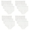thumbnail image 1 of SOCKS'NBULK 12 Pack Boys Cotton Underwear Briefs, White Colors Underpants for Children, Bulk Brief Packs, 1 of 7