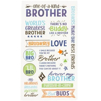 Recollections Brother Stickers, 12 Pack