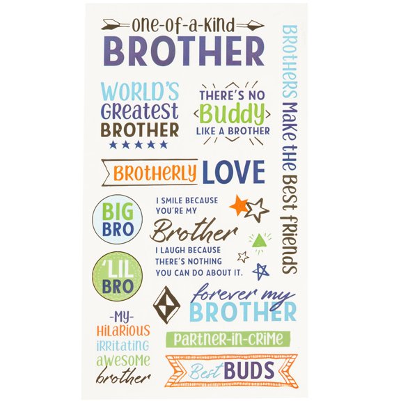 Recollections Brother Stickers, 12 Pack