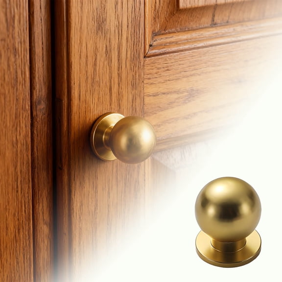 12 Pack Brushed Gold Kitchen Cabinet Knobs Single Hole Dresser Knobs Cabinet Door Handles and Pulls Knobs for Cabinets and Drawers Kitchen Cabinet Hardware