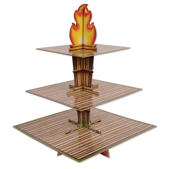12 Pack Bulk Luau Party Tiki Torch Cupcake Stand