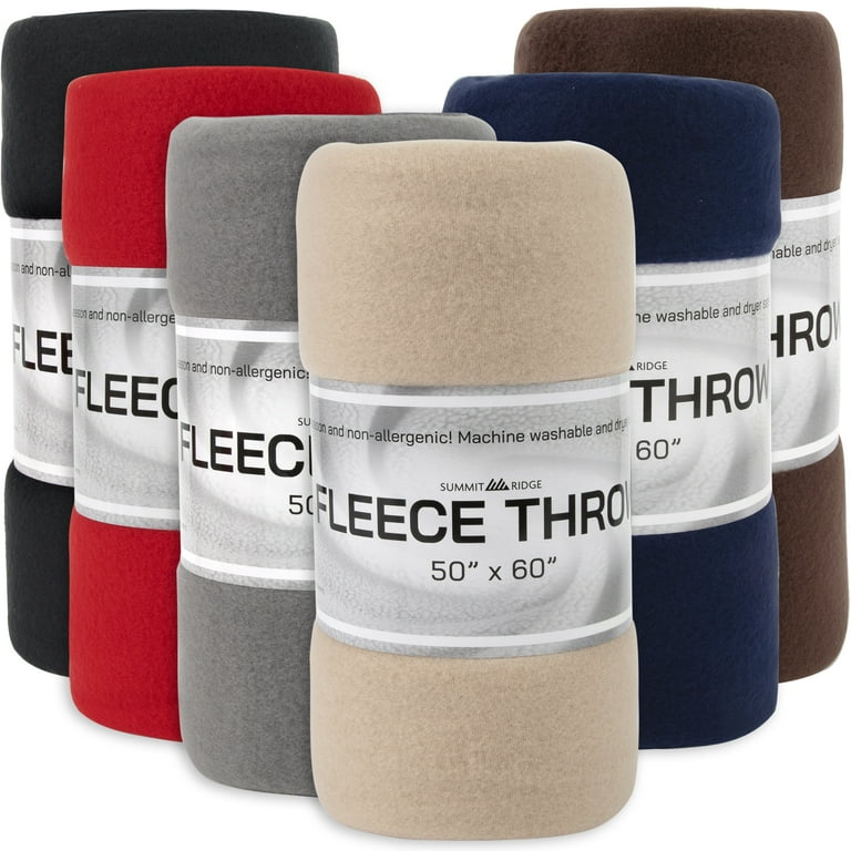 12 Pack Bulk Throw Blankets Twin Size 60x50 Hypoallergenic Lightweight Soft Fleece Throw Blankets Bulk for Homeless Wedding Favors Bed Couch Pet Blankets Hospital Blankets in Assorted Colors Walmart.c...
