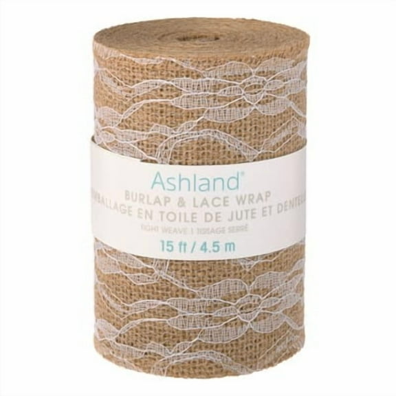 12 Pack: Burlap With Lace Overlay by Ashland