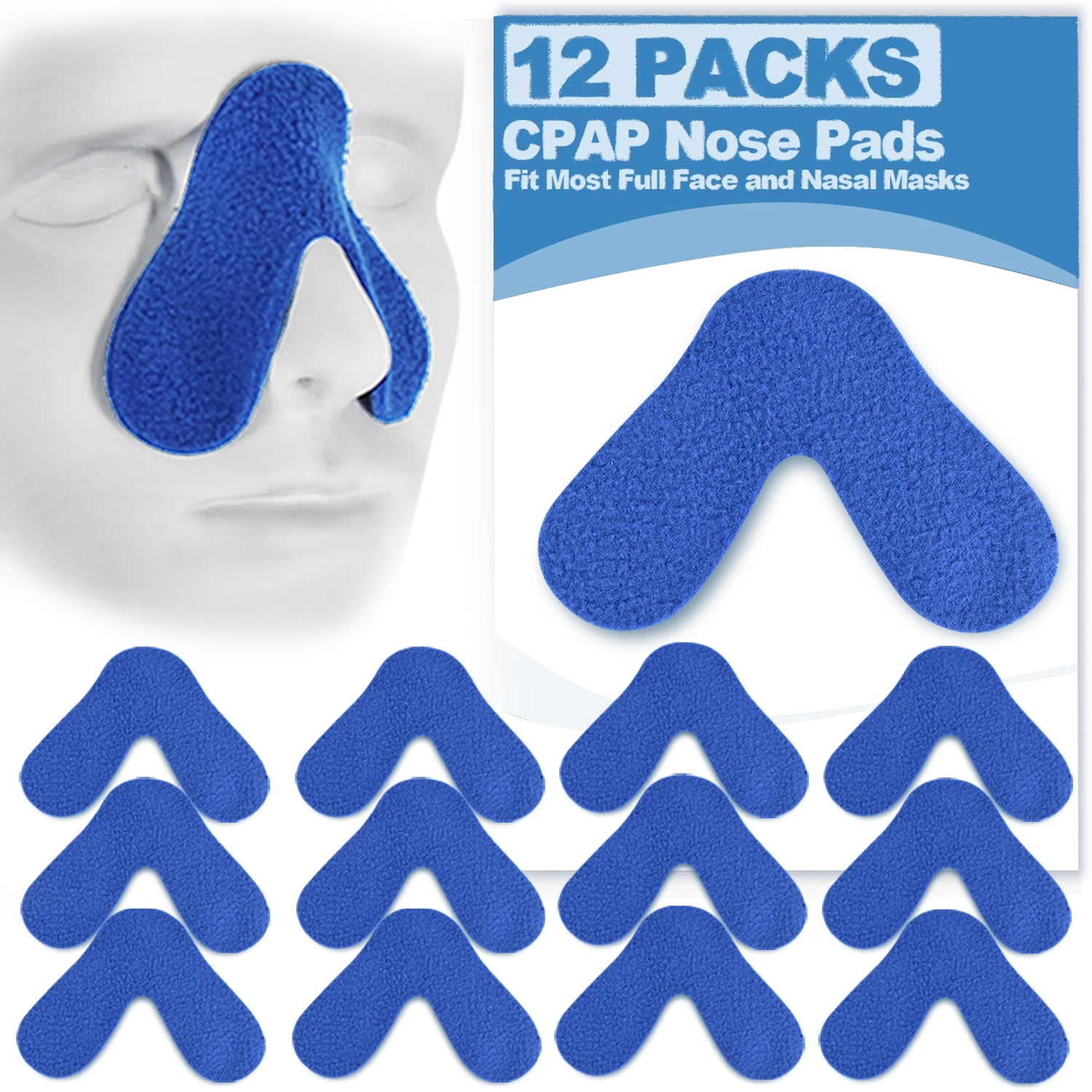 12 Pack CPAP Nose Pads- Comfort Nose Pad for CPAP Mask,Avoiding