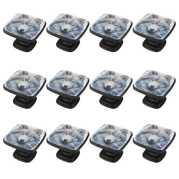 12 Pack Cabinet Knobs Square Knobs Wolf Drawers Cabinet Hardware Kitchen