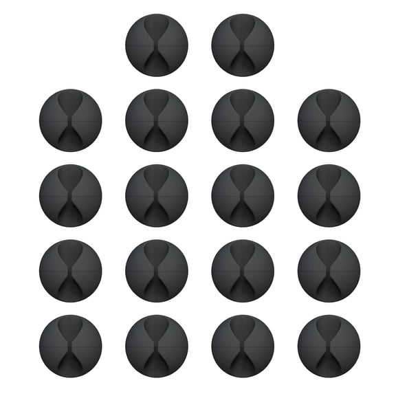 12 Pack Cable Clips,  Cord Organizer Holder Adhesive Cable Management Charger Wire Holder Clips for Desk, Home, Office, Car, Cubicle, Nightstand - Black
