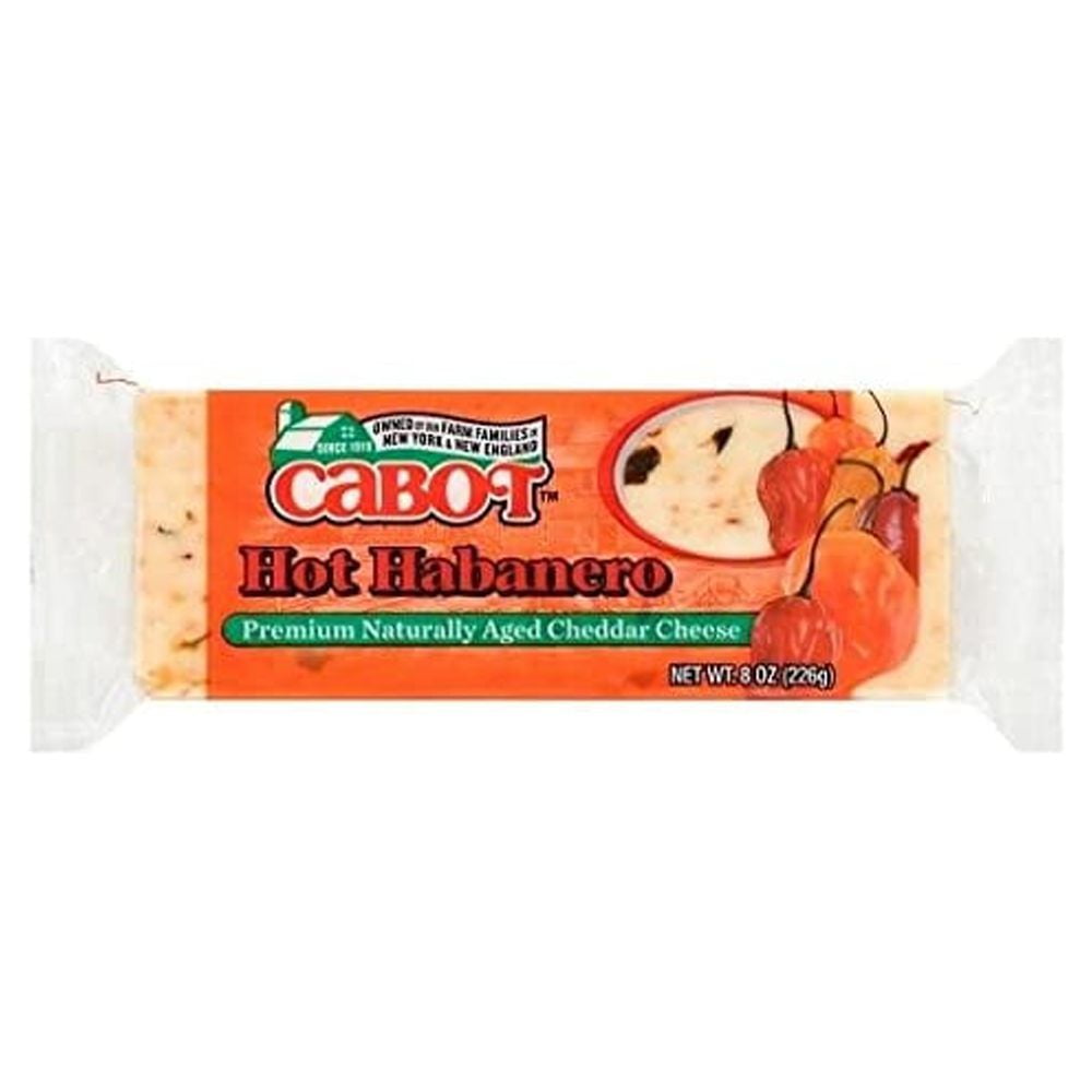 Cabot Wickedly Habanero Cheddar Bar, 8OZ, 12 Pack