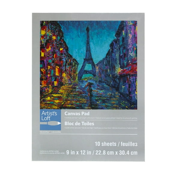 12 Pack: Canvas Pad by Artist's Loft Necessities - 9" x 12"