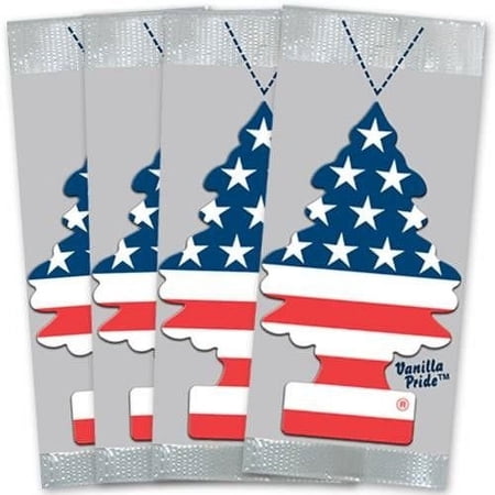 12 Pack Car Freshner 10945 Little Trees Air Freshener Vanilla Pride Scent - Single Tree per Package