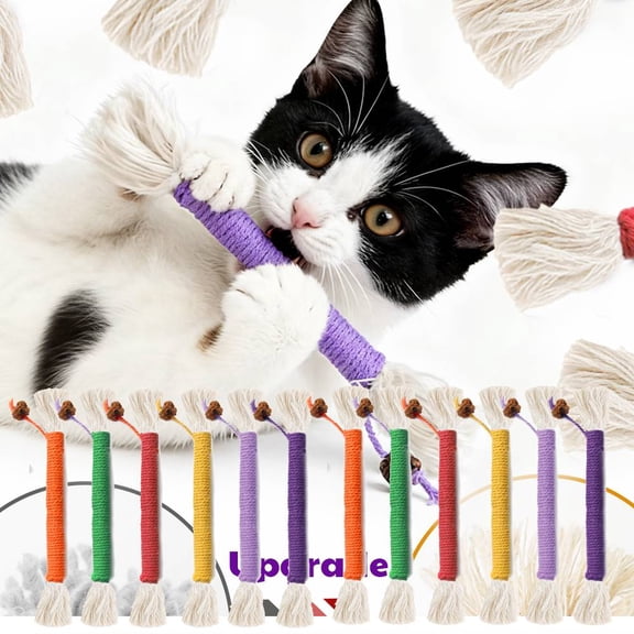 12 Pack Cat Chewing Toy Catnip Kitten Treat Kitten Silvervine Stick for Teeth Indoor Puppy Breeds (5.9)