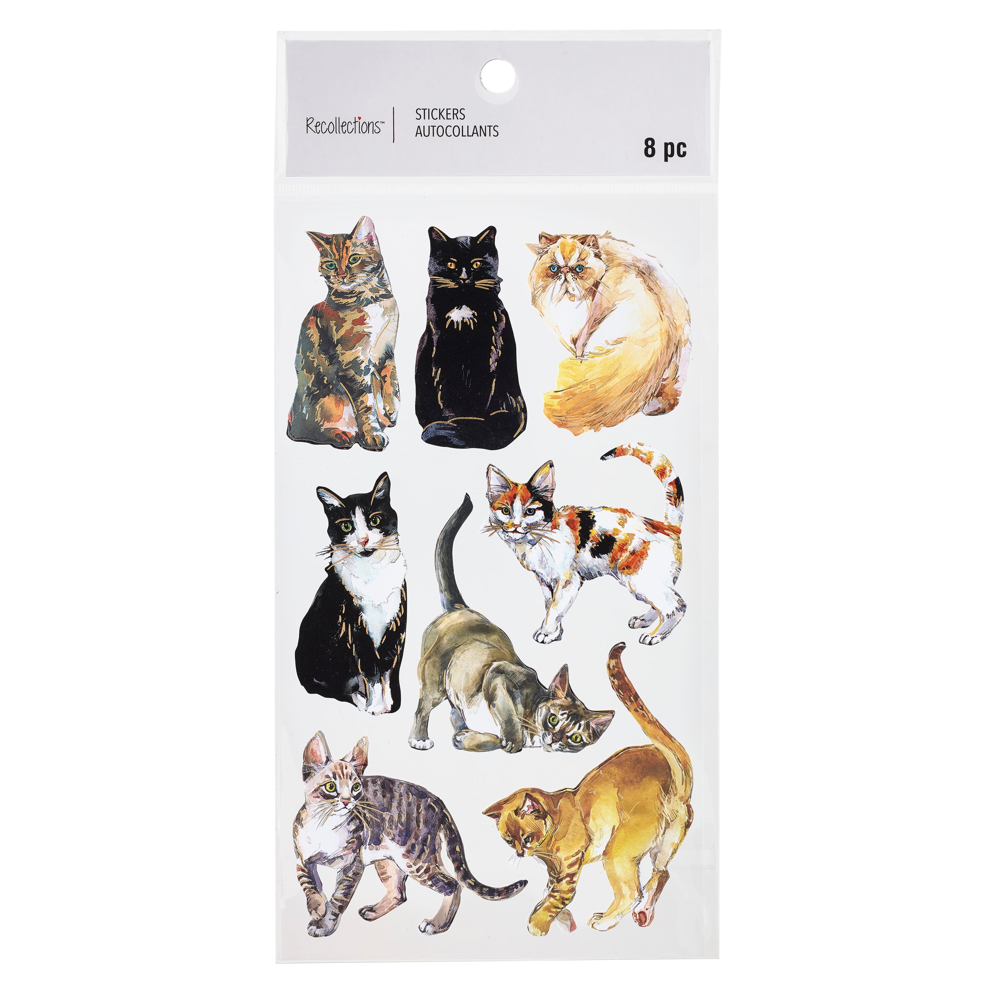 Recollections Cat Stickers, 12 Pack
