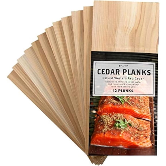 12 Pack Cedar Planks for Grilling Salmon and More - Sourced