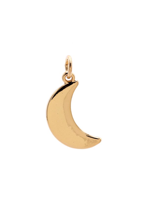 Charmalong 14K Gold Plated Moon Charm, 12 Pack