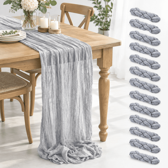 Rustic Modern Table Runner 12 Pack Cheesecloth Table Runner 10ft Boho Gauze Cheese Cloth Rustic ...