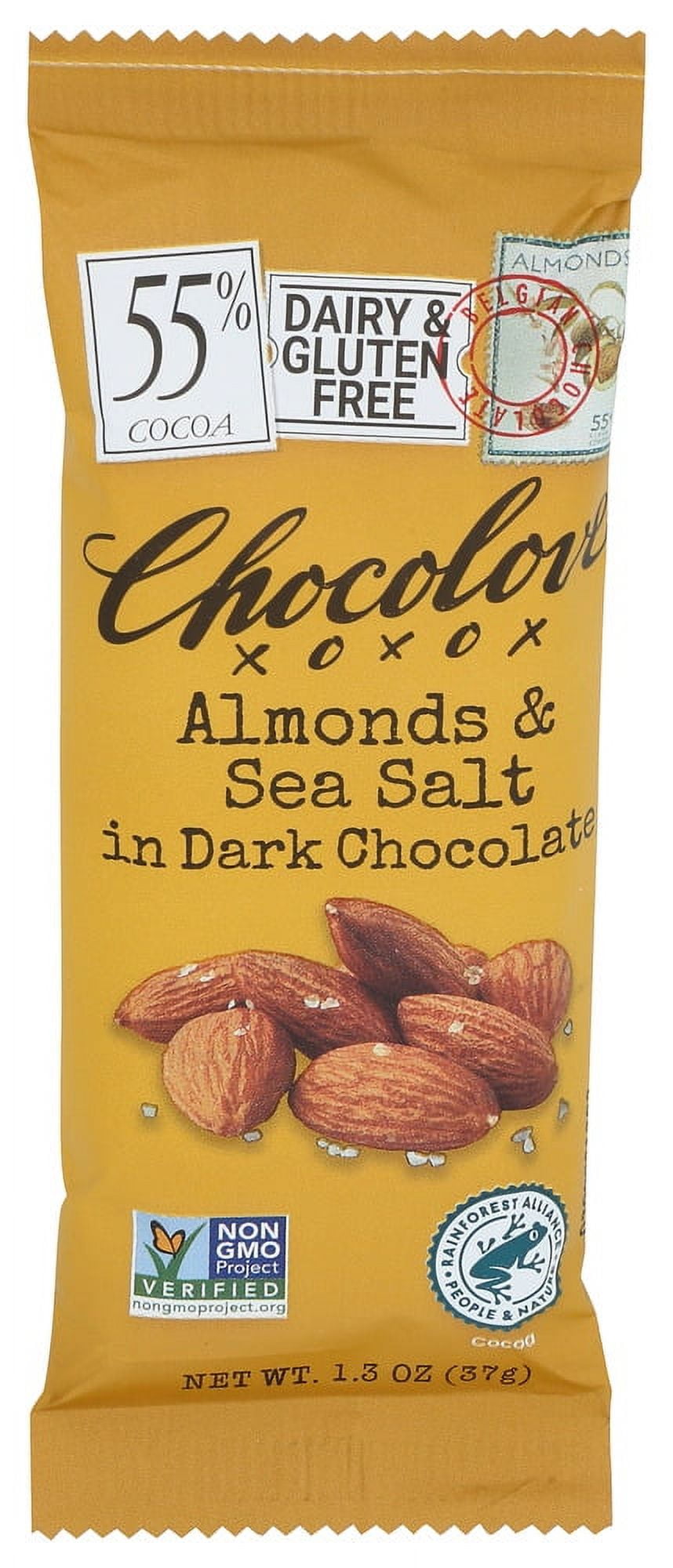 12 Pack) Chocolove Almonds And Sea Salt In Dark Chocolate , 1.3 oz