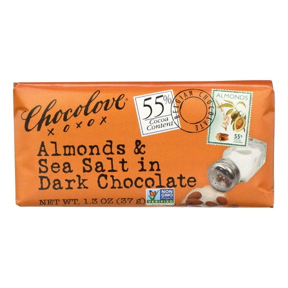 (12 Pack) Chocolove Almonds And Sea Salt In Dark Chocolate , 1.3 oz