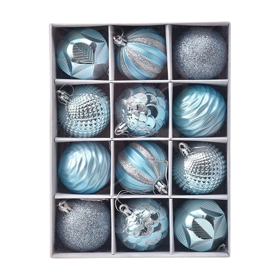 12 Pack Christmas Ball Ornaments Shatterproof Hanging Tree Baubles 2.36 ...