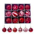 thumbnail image 1 of 12 Pack Christmas Balls Ornaments, Christmas Tree Decorations, Mini Colorful Shatterproof Ball for Christmas Tree Decorations 2.36-Inch Decoration Pendant for Holiday Party Decor, 1 of 4