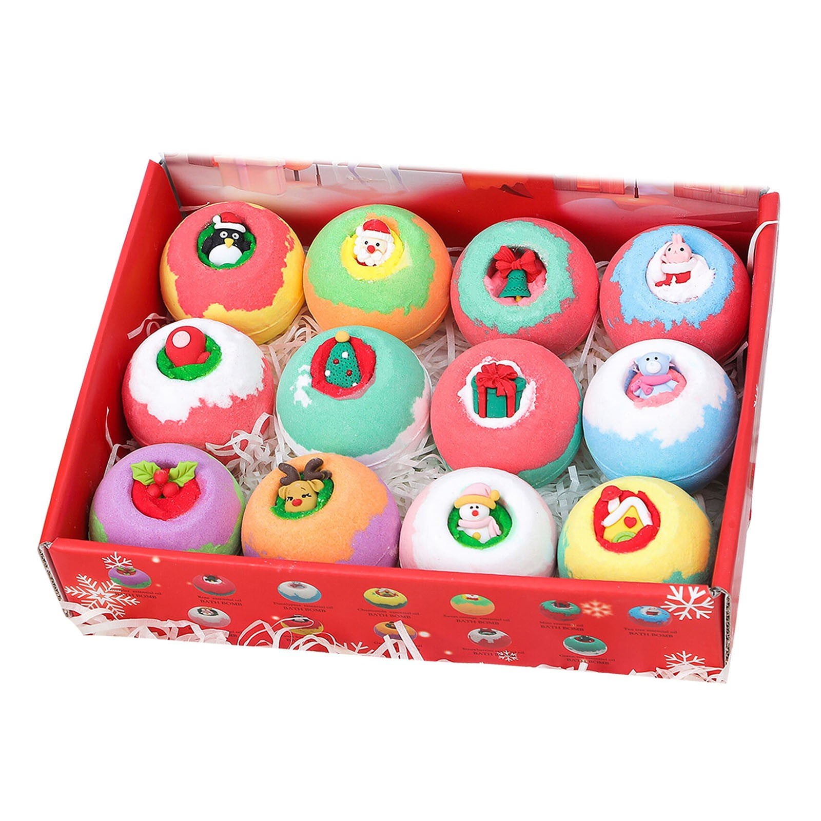 12 Pack Christmas Explosion Bath Bath Bombs For A Relaxing Bath Or Foot