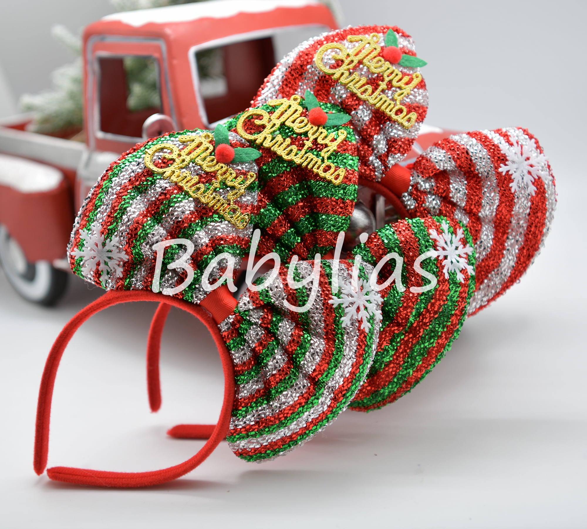 12PCS - Festive Holiday Lettering Message Headbands