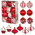 thumbnail image 1 of 12-Pack Christmas Tree Ornaments, 236-Inch Shatterproof Plastic Hanging Baubles for Holiday Home Party Decor, Festive Bulb Decorations for Indoor Tree and Display(Red), 1 of 3