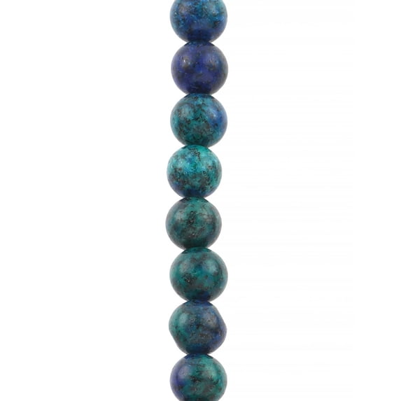Bead Landing Chrysocolla Round Beads, 6mm, 12 Pack