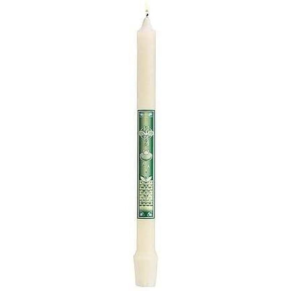 "12 Pack - Church Dove with Shell Baptism Candle - Straight Side Size: 7/8 x 12"" 7/8 x 12"""