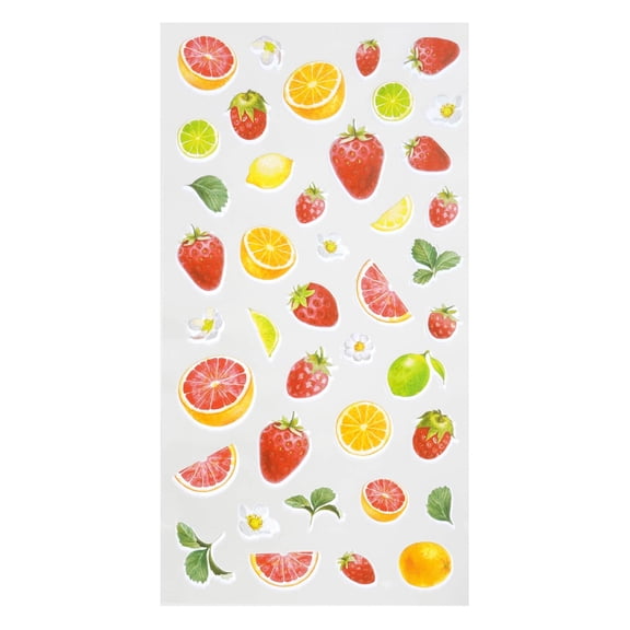 Recollections Citrus Fruit Puffy Stickers, 12 Pack