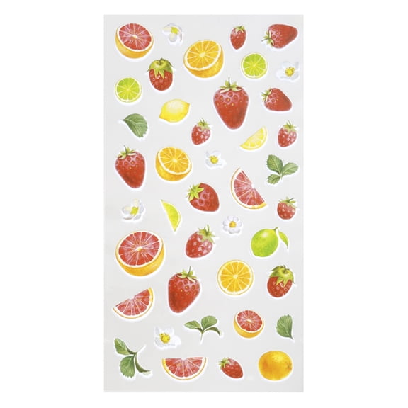 Recollections Citrus Fruit Puffy Stickers, 12 Pack