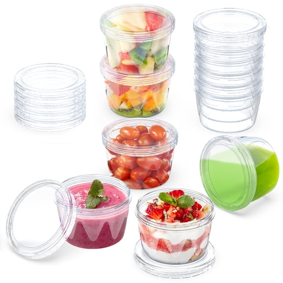 12 Pack Clear 17oz (502.75ml) PP Plastic Food Storage Containers, BPA-Free Reusable Meal Prep Containers for Kitchen Organization