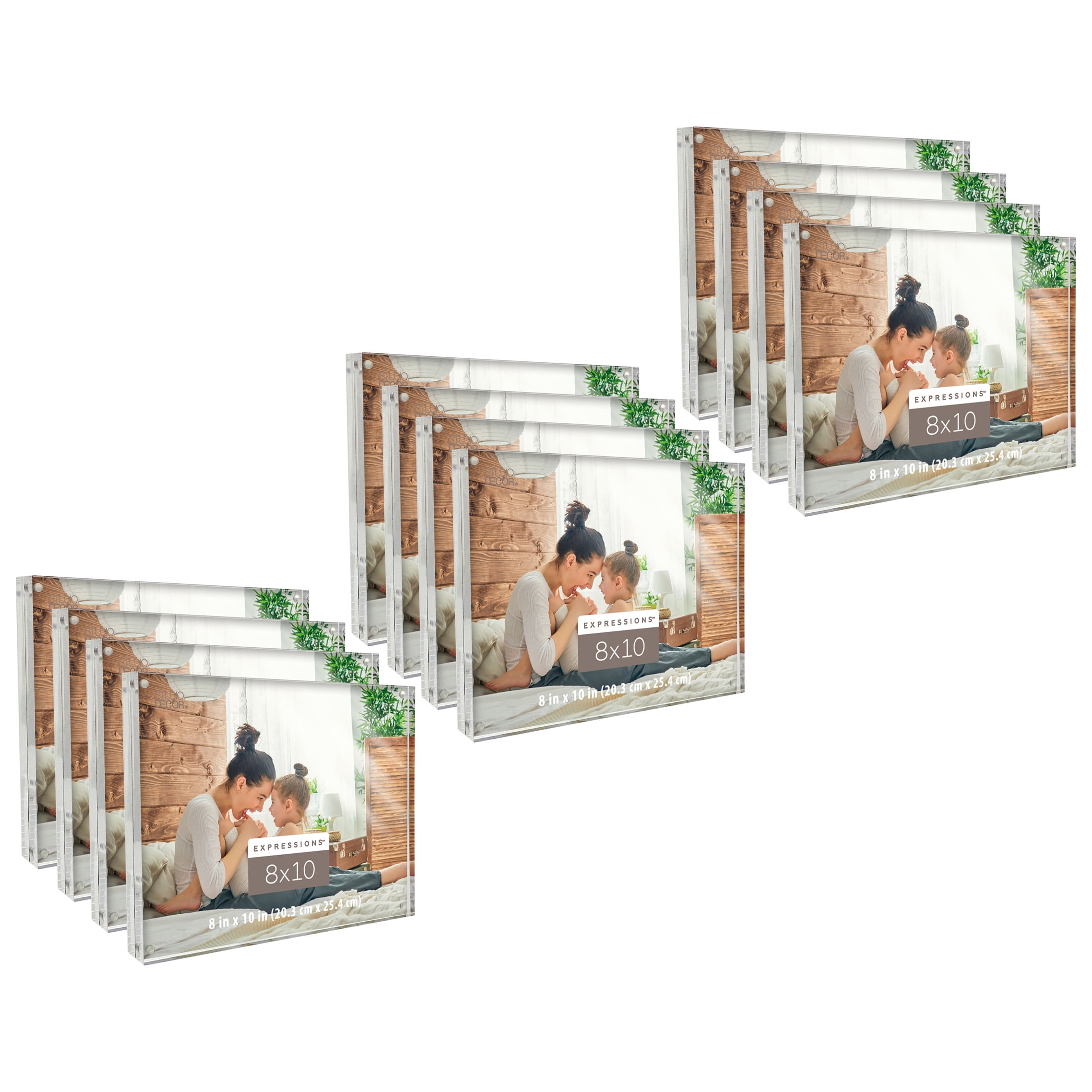 Studio Decor Expressions Clear Acrylic Block Frame, 12 Pack