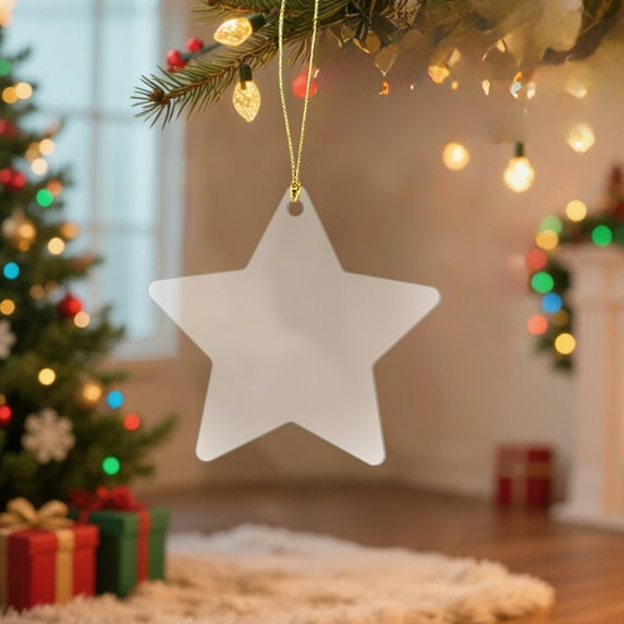 Clear Acrylic Snowflake Ornaments - 3.15 Inch Blank Christmas Tree Pendants for DIY Decor, Window Hanging & Craft Projects