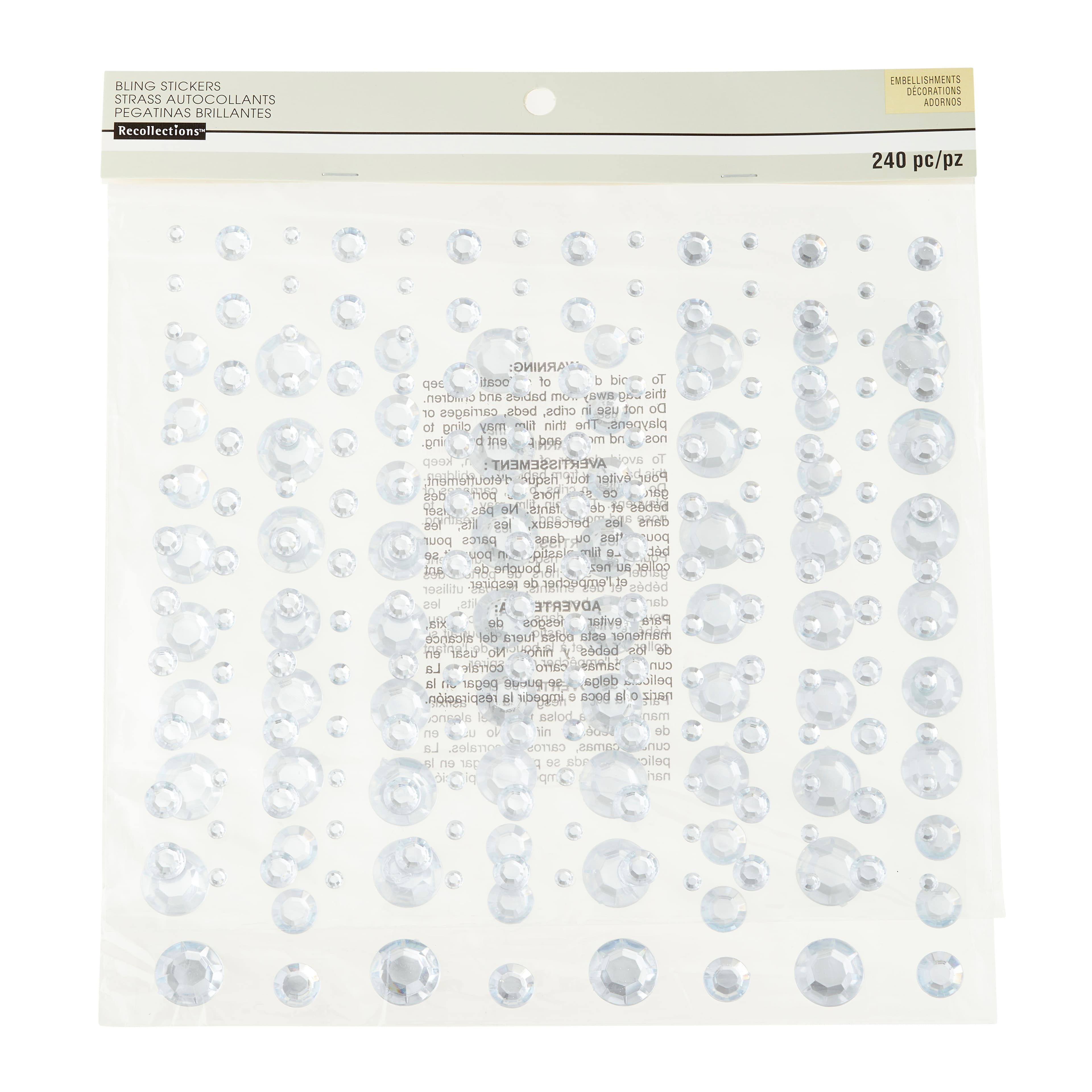 12 Pack: Clear Adhesive Rhinestone Value Pack By Recollections ...